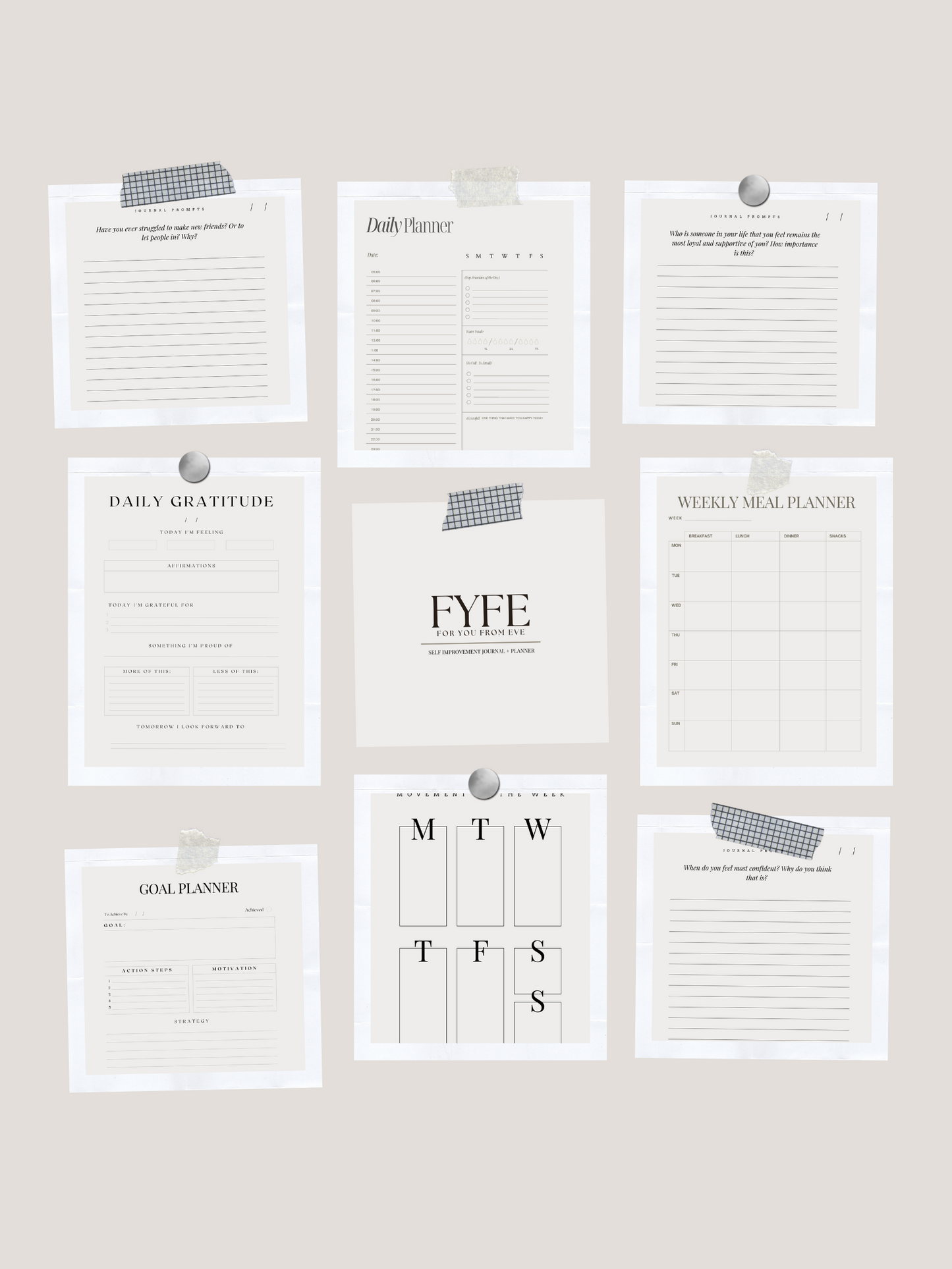 Self Improvement Journal + Planner (Digital)