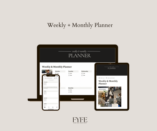 Digital Notion Weekly & Monthly Planner